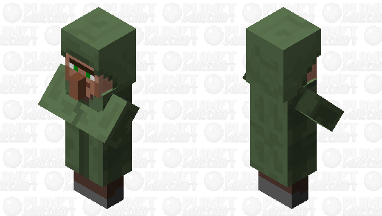 Unemployed Villager/w Hood Minecraft Skin