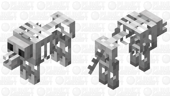 Skeleton wolf (Fixed) Minecraft Skin