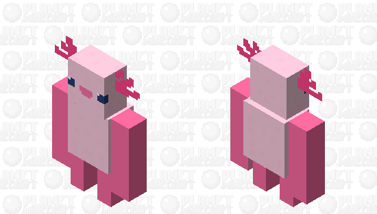 Axolotl Warden Minecraft Skin