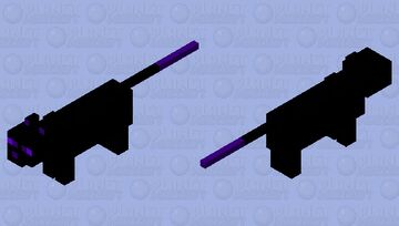 Black and Purple Cat Minecraft Mob Skin