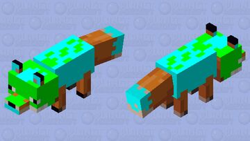 neon tribal fox Minecraft Mob Skin