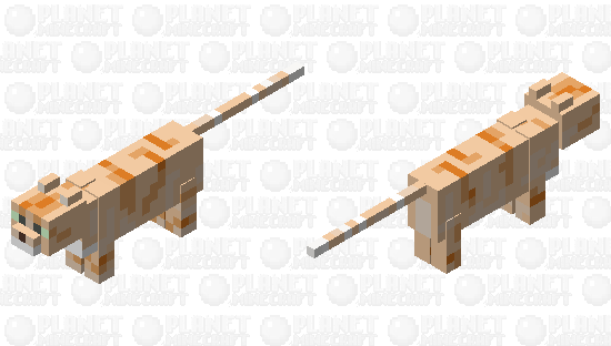 Red tabby cat Minecraft Mob Skin