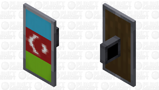 Azerbaijan Flag Shield Minecraft Mob Skin