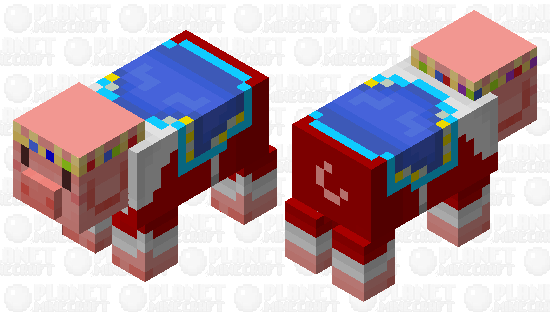 Cute Technoblade Pig Minecraft Skin