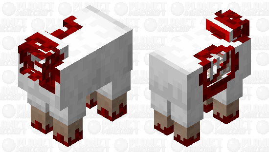 The Sheep's Face Was Bitten Off! Minecraft Skin