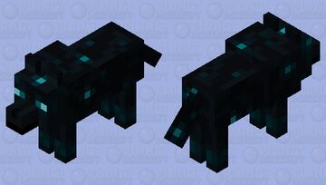 Sculk Wolf Minecraft Mob Skin