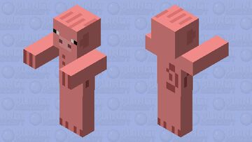 Pigman (Bare Bones) Minecraft Mob Skin