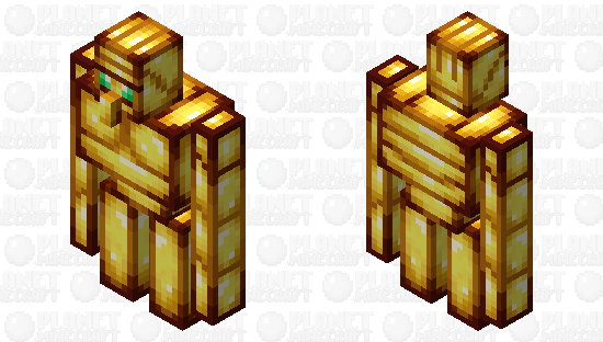 Gilded Golem V2 Minecraft Skin