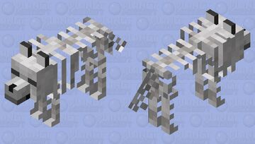Skeleton Wolf Minecraft Mob Skin