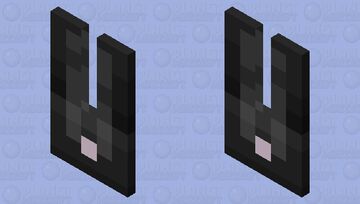 Black Rabbit Cape & Elytra Ears Minecraft Mob Skin