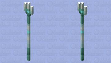 Poseidon's Crystal Trident Minecraft Mob Skin