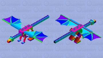 rainbow ender dragon Minecraft Mob Skin