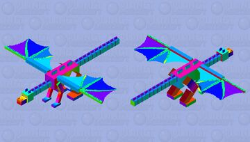 rainbow ender dragon (improve version) Minecraft Mob Skin