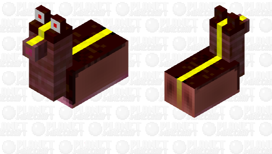 Yellow-backed Shinola Spitter (aka Shinola Snail) - Spitorium deficus [​proposed] Minecraft Skin