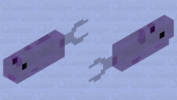 Translucent Purple Fish (Cod) Minecraft Mob Skin