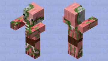 Zombie Pigman Mob Skin with Old Textures Minecraft Mob Skin