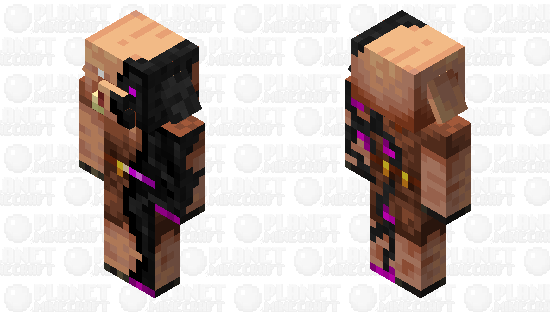 End effected Piglin Minecraft Skin