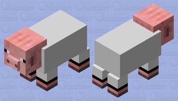 Pig In White Minecraft Mob Skin