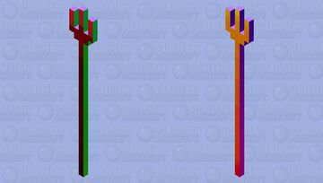 Colourful Trident Minecraft Mob Skin