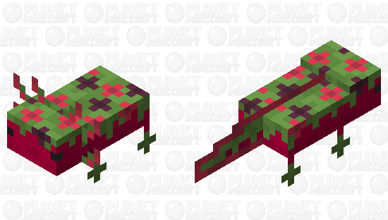 Roseylotl Minecraft Skin