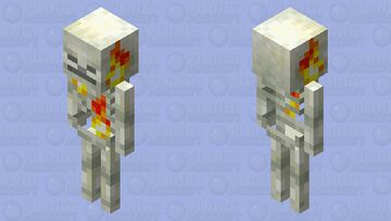 Skull On Fire Painting Minecraft Mob Skin