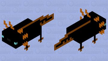 Tron Axolotl (orange) Minecraft Mob Skin