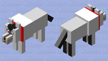 Happy Valentines Day Wolf Minecraft Mob Skin