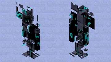 put my cyan robot skin into the creaking and uhhh- Minecraft Mob Skin