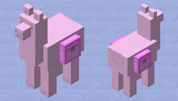 pink llama Minecraft Mob Skin