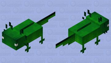 Emerald Axolotl Minecraft Mob Skin
