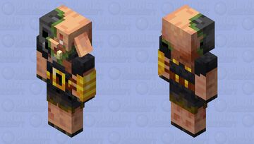 Withered Piglin Brute Minecraft Mob Skin