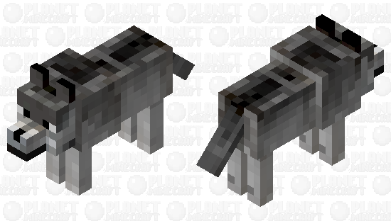 Grey Wolf Minecraft Skin