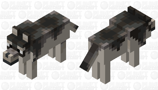 Grey Wolf Minecraft Skin