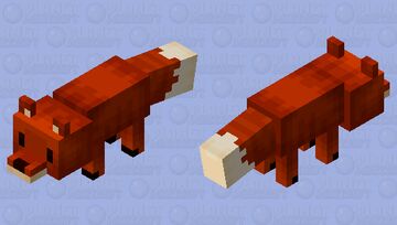 Brown Chestnut Fox Minecraft Mob Skin