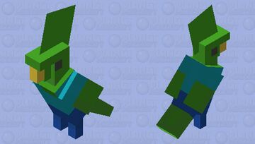 Zombie Parrot Minecraft Mob Skin