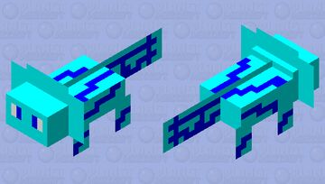 Diamond axolotol Minecraft Mob Skin