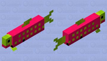 Red Dragonfruit Fish Minecraft Mob Skin