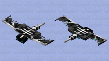 Bioluminescent-ish Phantom Minecraft Mob Skin