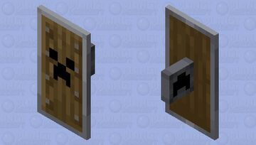 Creeper Faced Shield Minecraft Mob Skin