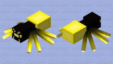 Golden Neon Spooder Minecraft Mob Skin