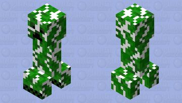 Modernised creeper with white background Minecraft Mob Skin