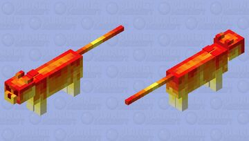 Fire cat Minecraft Mob Skin