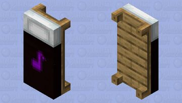 Black and purple music note bed Minecraft Mob Skin