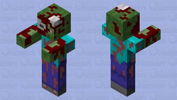 Realistic Zombie Minecraft Mob Skin