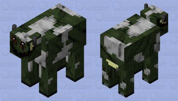 Green Hide Horror - Creepypasta Cow Minecraft Mob Skin