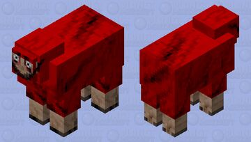 My Red Sheep Developed a Creepy Smile - Creepypasta Minecraft Mob Skin