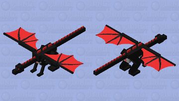 Red Crystal Dragon Minecraft Mob Skin