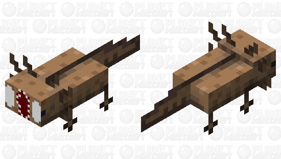 possessed Axolotl Minecraft Skin