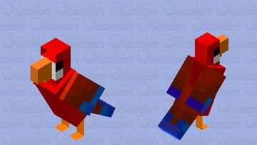 red and blue Minecraft Mob Skin