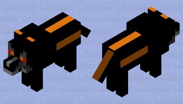 Tron Wolf (orange) Minecraft Mob Skin